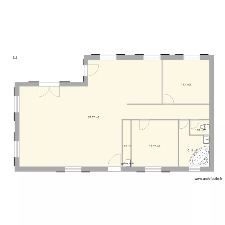 plan maison apres travaux. Plan de 
