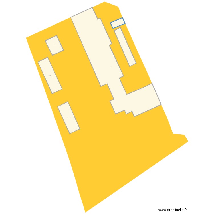 Abattoir cadastre . Plan de 6 pièces et 1798 m2