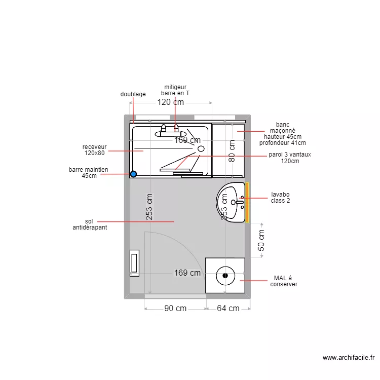 6363 ALIBERT. Plan de 