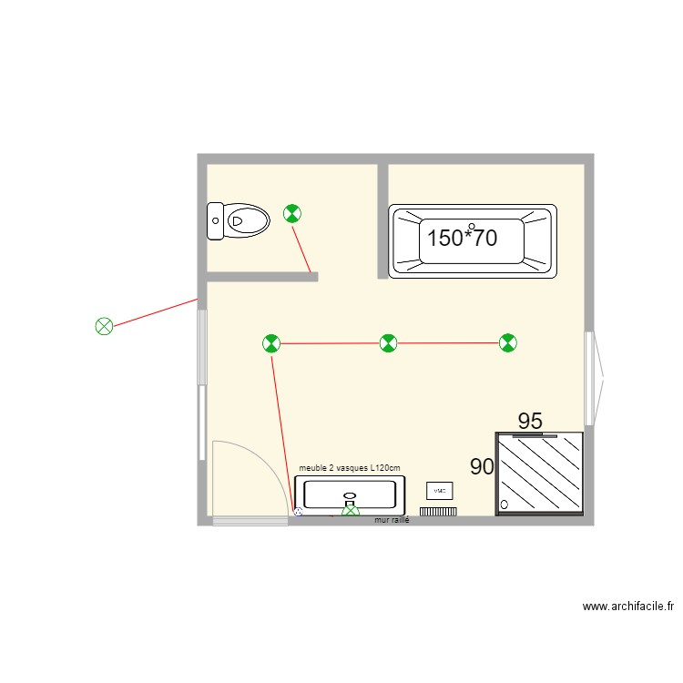 van der tang. Plan de 1 pièce et 15 m2