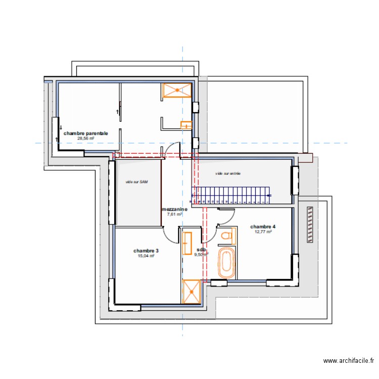 BERHUY-PLAN ELECTRIQUE R+1- N°2. Plan de 0 pièce et 0 m2