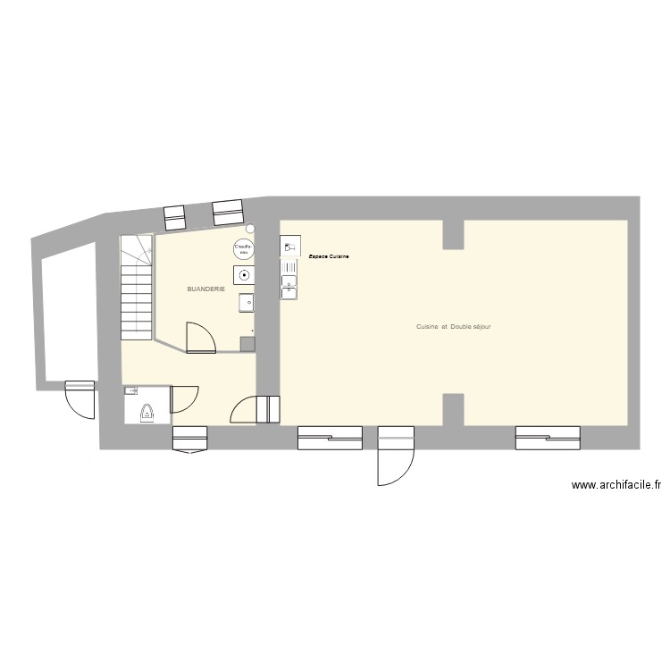 PJ2 Alimentation Evacuations . Plan de 13 pièces et 218 m2