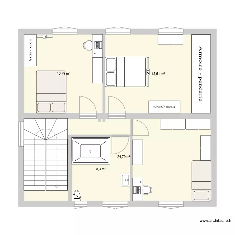 Galetas Reconvilier. Plan de 4 Pièces et 65 m² Galetas Reconvilier. Plan de 4 Pièces et 65 m²