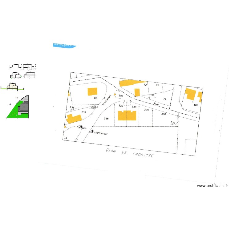 facade  m1. Plan de 23 pièces et 646 m2