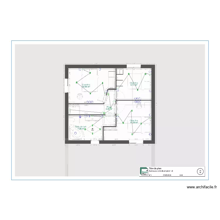 Implantation electrique R1 St P&eacute;e sur Nivelle. Plan de 