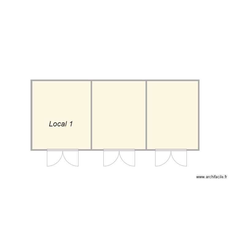 Local 1 TARDIVIER. Plan de 3 pièces et 11 m2