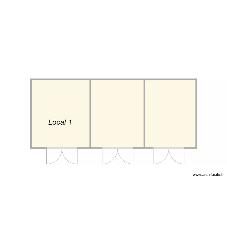 Local 1 TARDIVIER. Plan de 