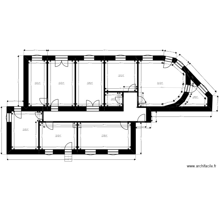 95 SARCELLES 106 Brossolette EXISTANT PMI Urba ArL fr Jordan. Plan de 10 pièces et 130 m2