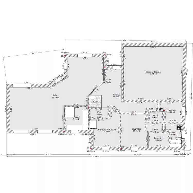 rdc_maison_plan_david_23-04-2013. Plan de rdc_maison_plan_david_23-04-2013. Plan de
