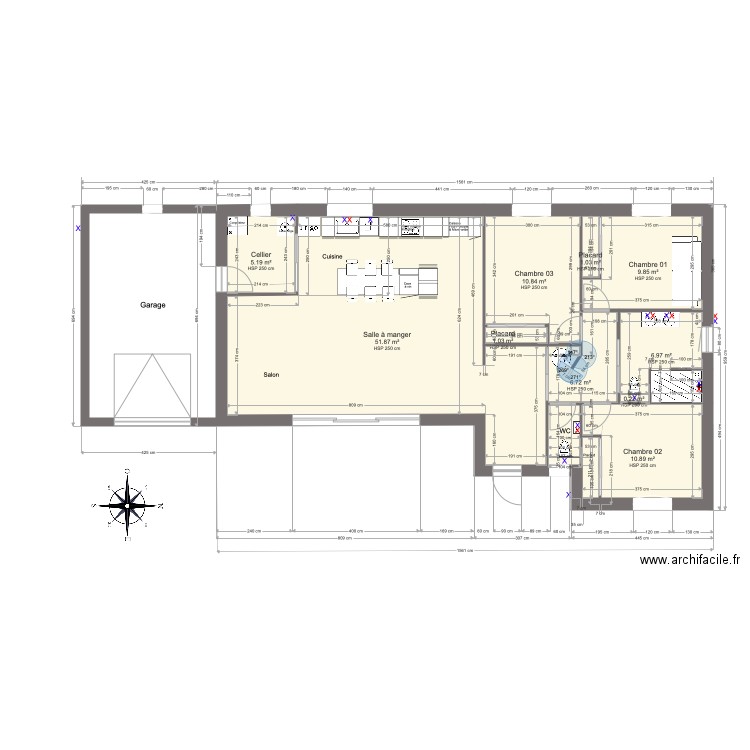Maison Porcellone avec garage Sanitaires et Point Eau. Plan de 0 pièce et 0 m2