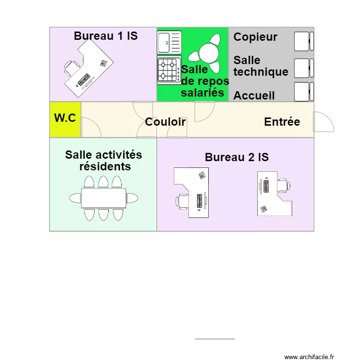 Ancien locaux IJ. Plan de 