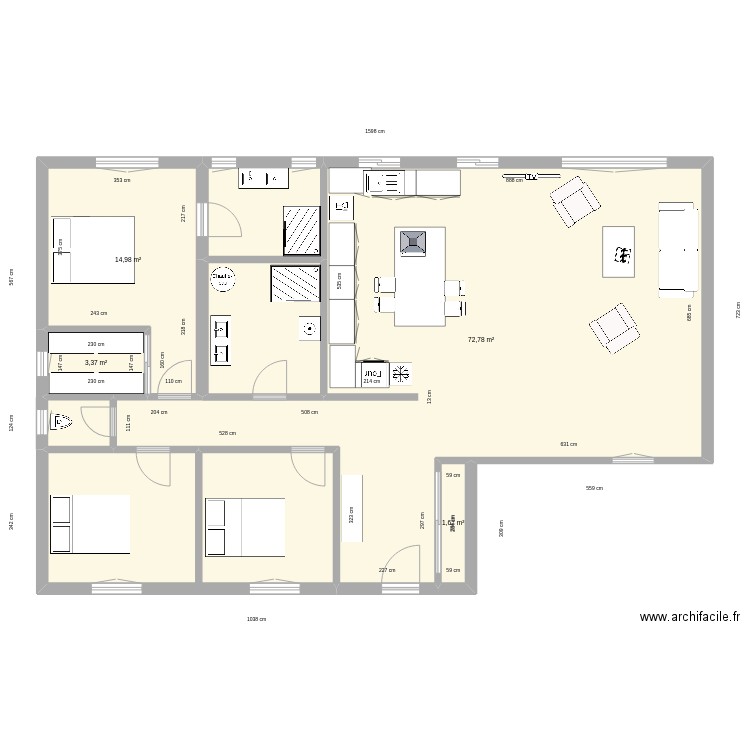 Maison-1-projet ID. Plan de 0 pièce et 0 m2