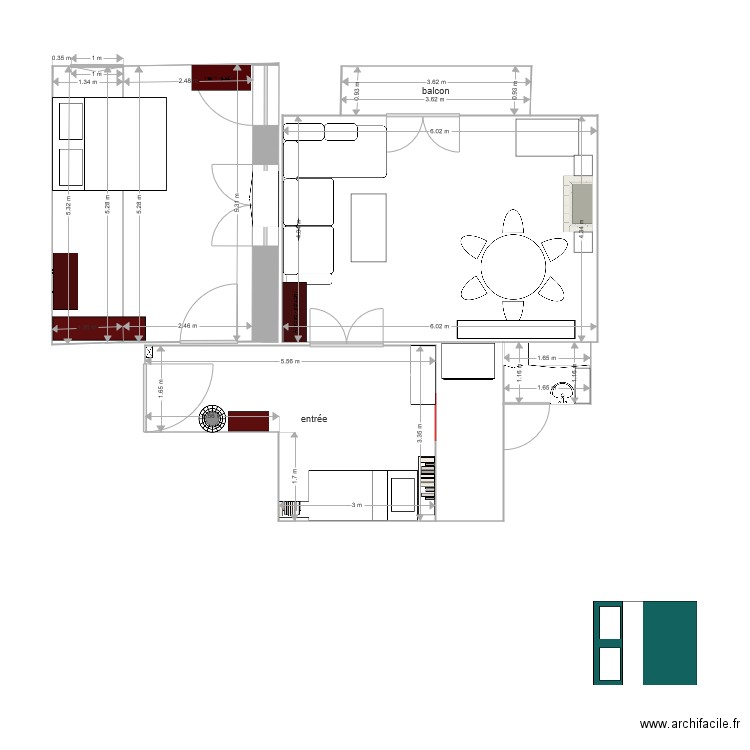 appart. Plan de 0 pièce et 0 m2