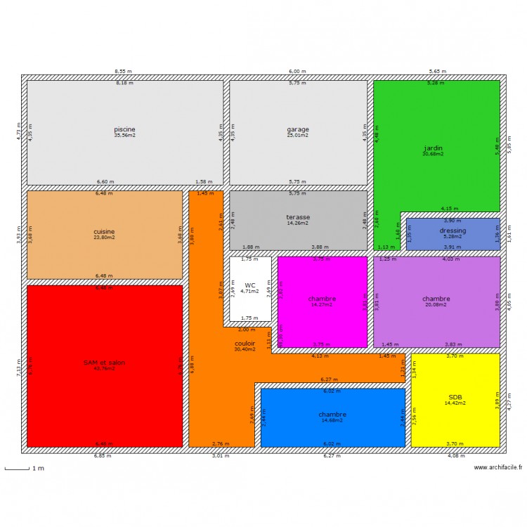 maison imaginée pour le futur. Plan de 0 pièce et 0 m2