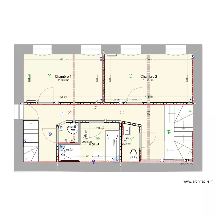 République étage distribution électricité projet 3 CET dans local technique SDB 2023.04.14. Plan de République étage distribution électricité projet 3 CET dans local technique SDB 2023.04.14. Plan de