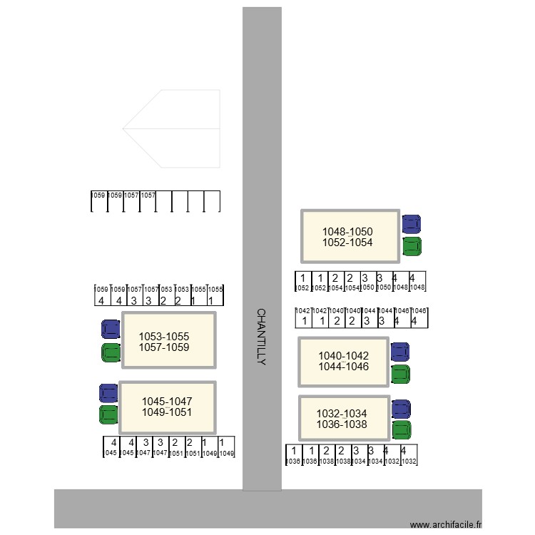 chantilly 1 de 2. Plan de 5 pièces et 435 m2