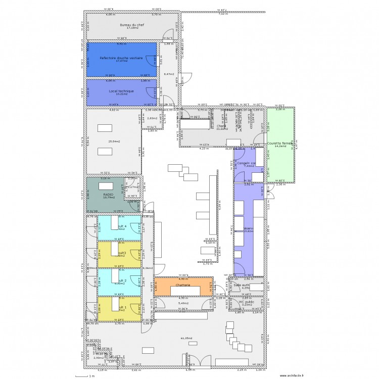 Clinique. Plan de 0 pièce et 0 m2