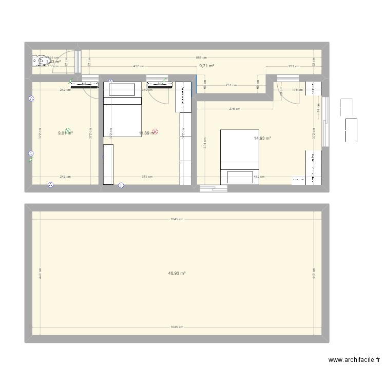 Etage suite. Plan de 0 pièce et 0 m2