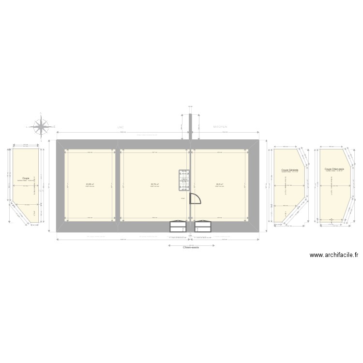 RIT-AE-PANTECOUTEAUX. Plan de 7 pièces et 162 m2