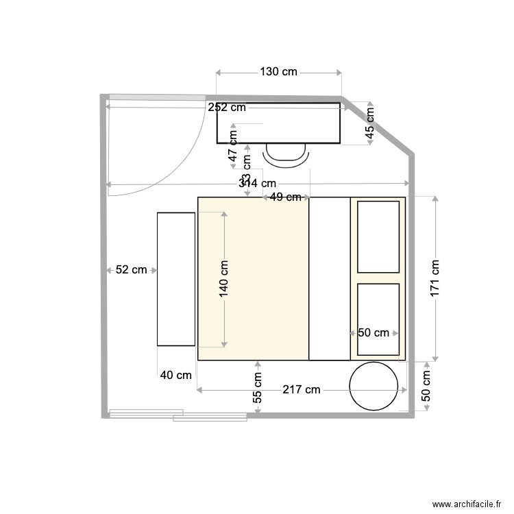 Chambre N°2 (MAUVE). Plan de 0 pièce et 0 m2