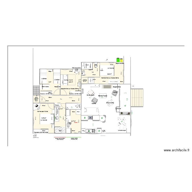 THARON CUISINE MEUBLES SOCOOC 2. Plan de 9 pièces et 62 m2