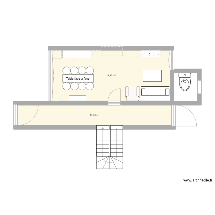 pièce de vie. Plan de 0 pièce et 0 m2