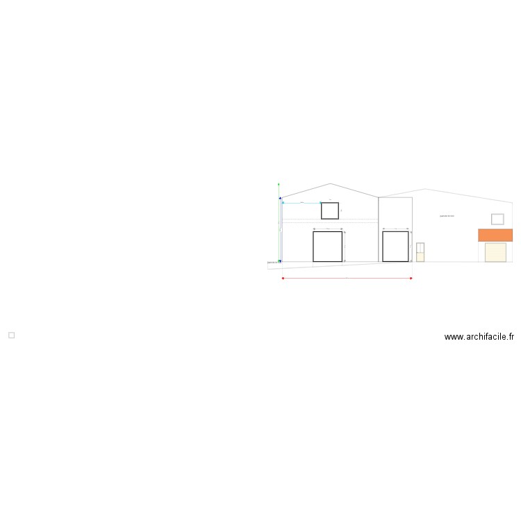 face ouest existant trilla. Plan de 0 pièce et 0 m2