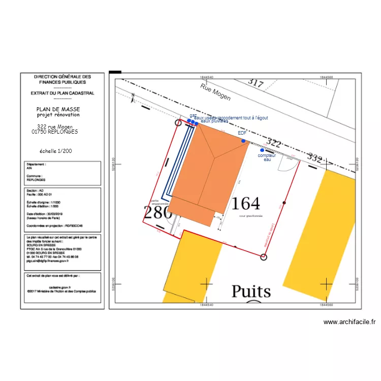 Plan de masse projet 3 Rice. Plan de 