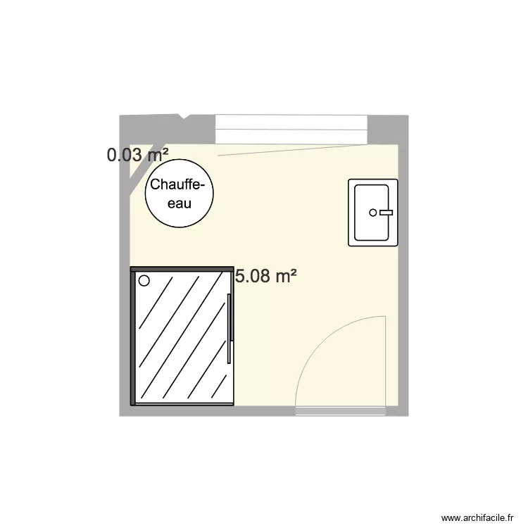 salle de bain. Plan de 