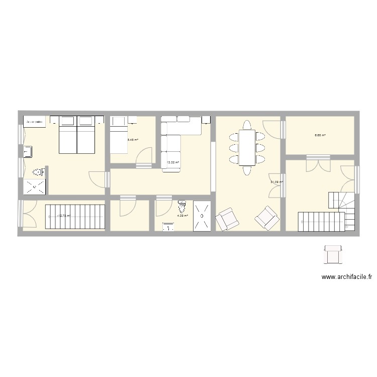 MAISONJAUNEV7. Plan de 0 pièce et 0 m2