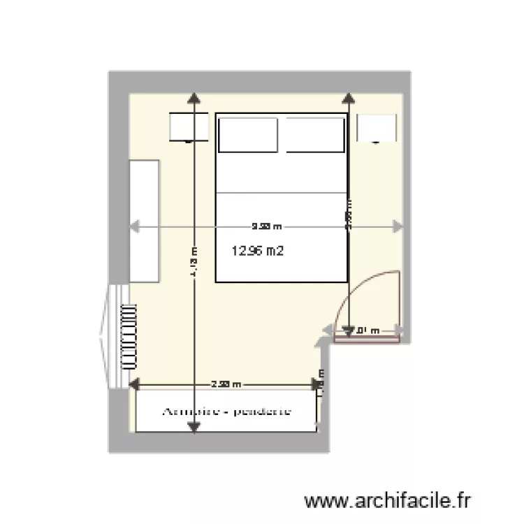Chambre 2. Plan de 