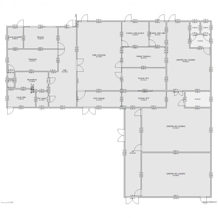 Projet creche V2 - Bungalow Giono. Plan de 0 pièce et 0 m2