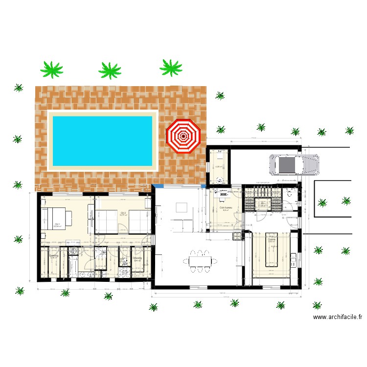 plan rdc modificatif avec etage. Plan de 0 pièce et 0 m2