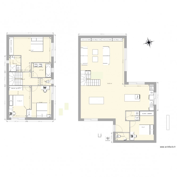 nouveau RDC largeur 630 essais changement. Plan de 0 pièce et 0 m2