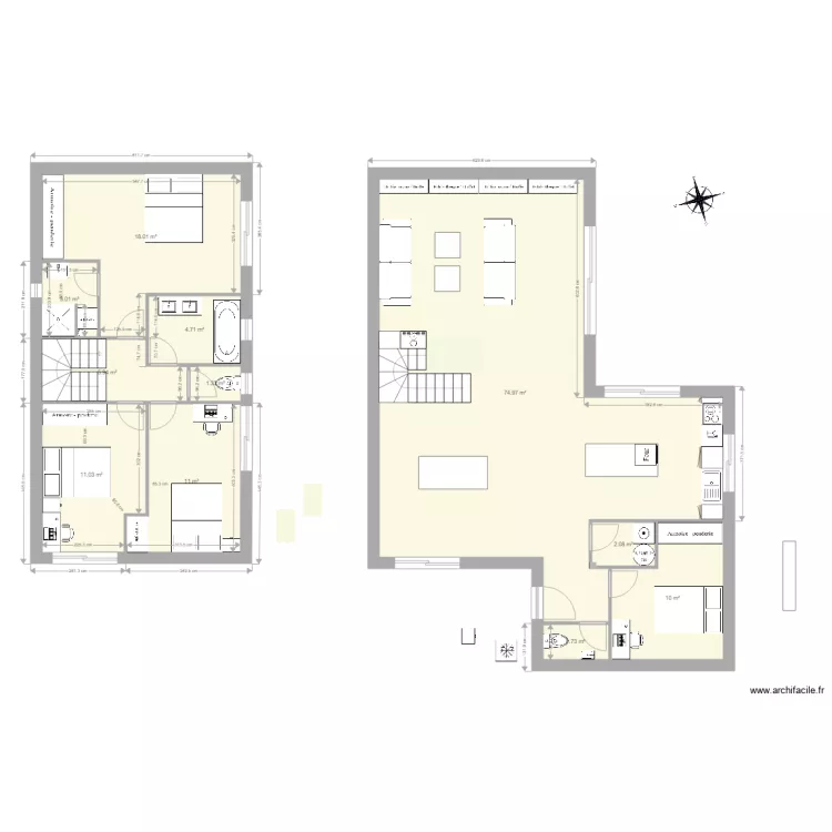 nouveau RDC largeur 630 essais changement. Plan de 