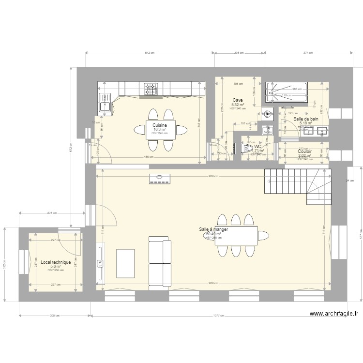 Niveau 0 (Combes). Plan de 0 pièce et 0 m2