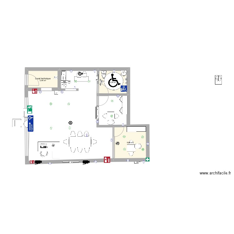 plan commerce carmaux 4. Plan de 3 pièces et 15 m2