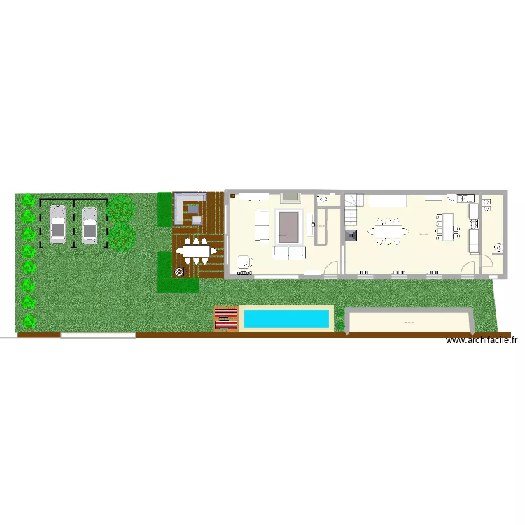 Extension maison Lachelle. Plan de 