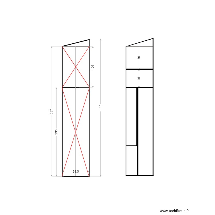 monge placard entrée. Plan de 0 pièce et 0 m2