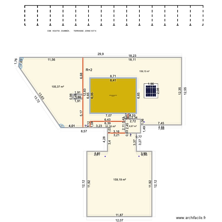 CSB   R  2    TERRASSE  HAUTE. Plan de 7 pièces et 495 m2