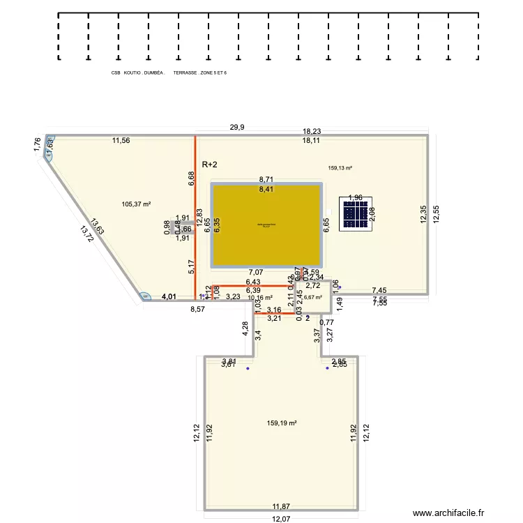 CSB   R  2    TERRASSE  HAUTE. Plan de 