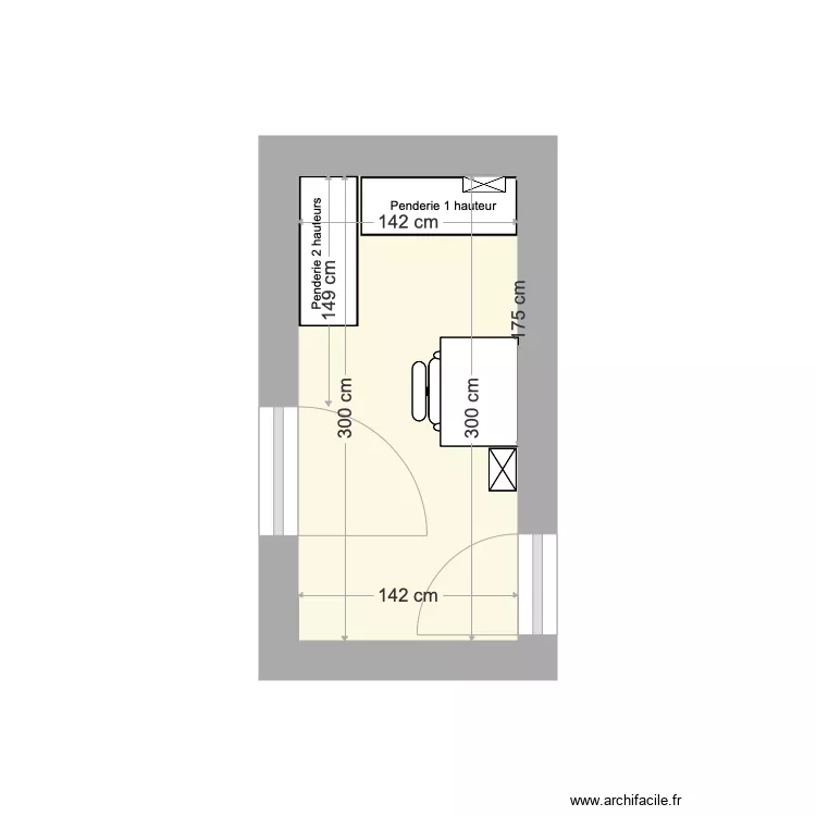 mon dressing. Plan de 