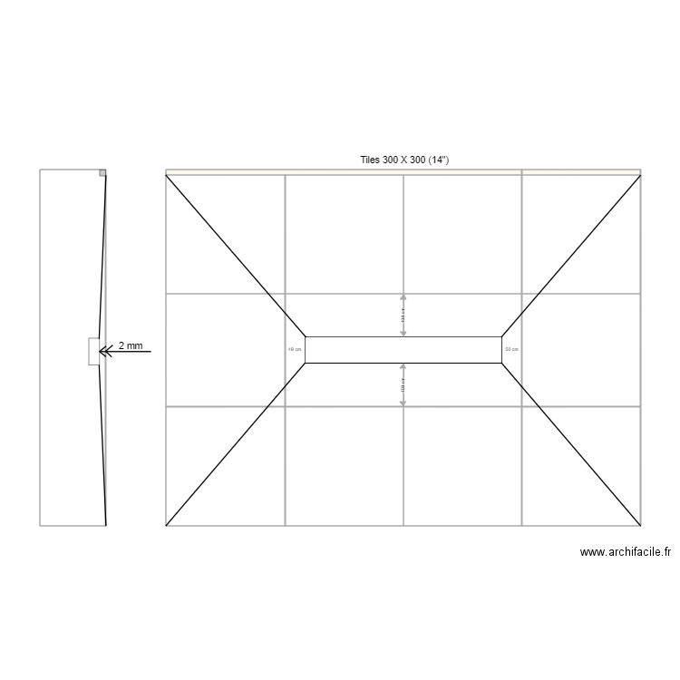 bathroom 1 and 2 tiling design rev0. Plan de 0 pièce et 0 m2
