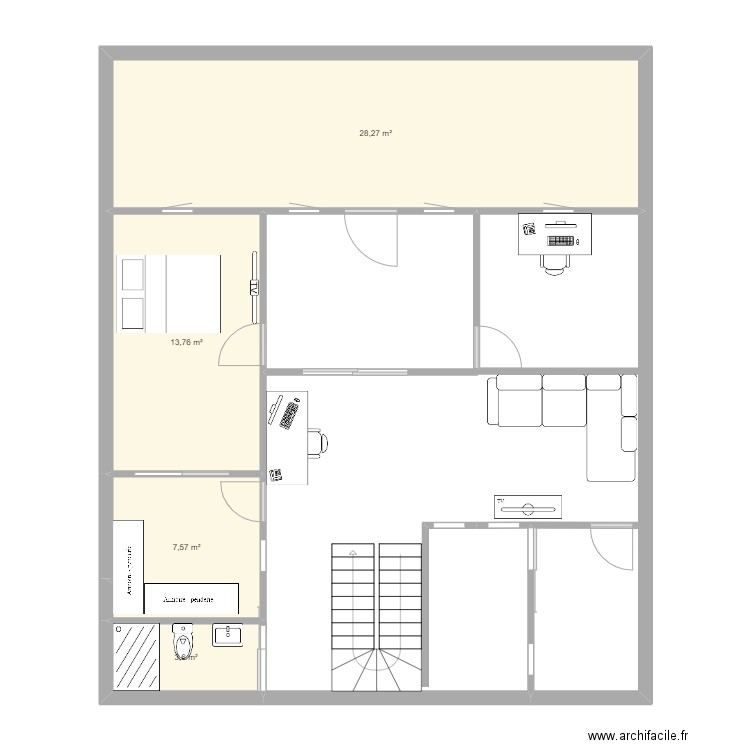 daniel 1. Plan de 4 pièces et 53 m2