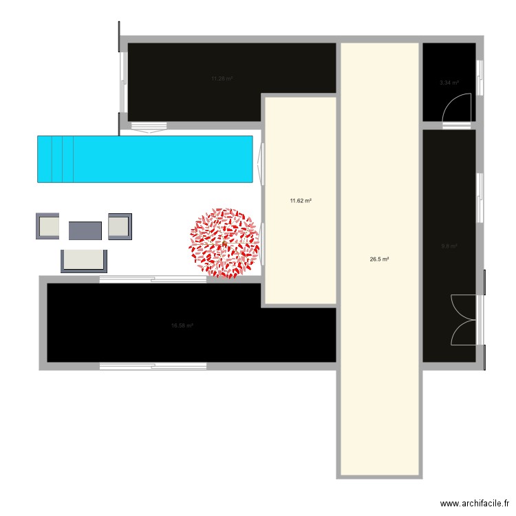 Container V1 etage. Plan de 0 pièce et 0 m2
