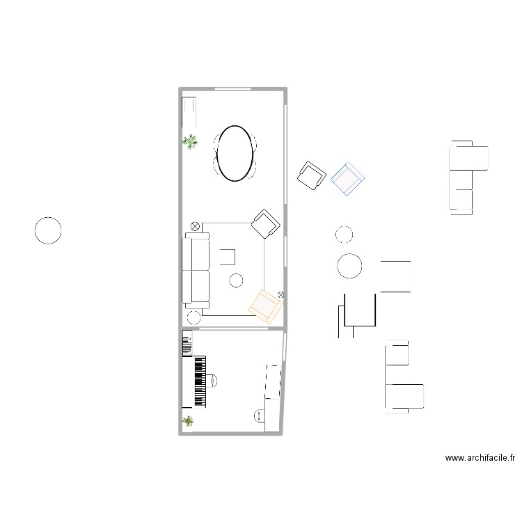 Sarah et Etienne. Plan de 2 pièces et 30 m2