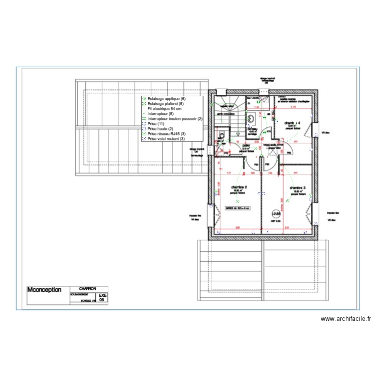 charron etage. Plan de 0 pièce et 0 m2