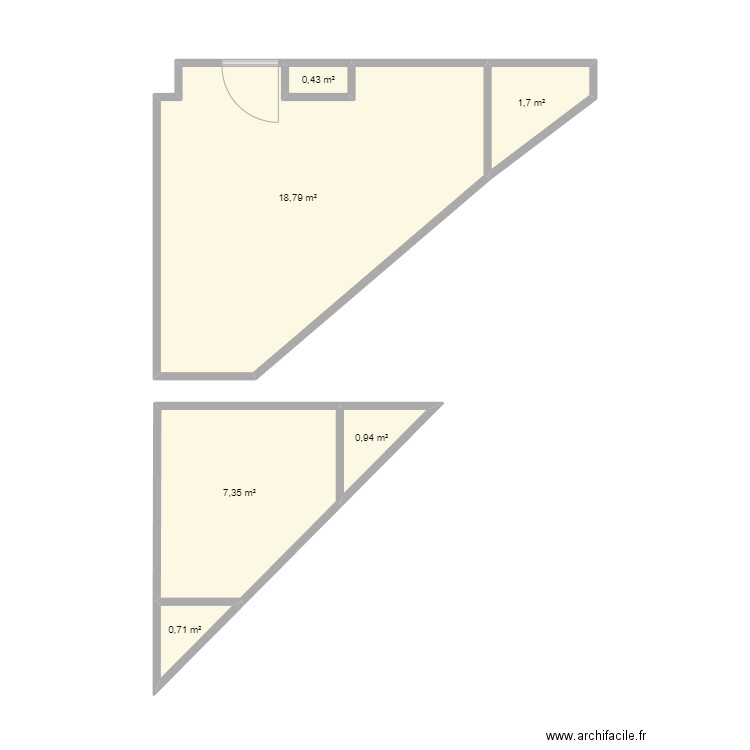 Maubeuge. Plan de 6 pièces et 30 m2