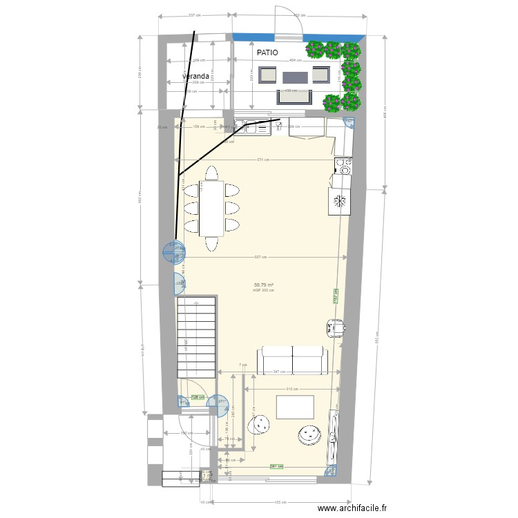 maison vannes Séjour Cuisine 2e version . Plan de 0 pièce et 0 m2