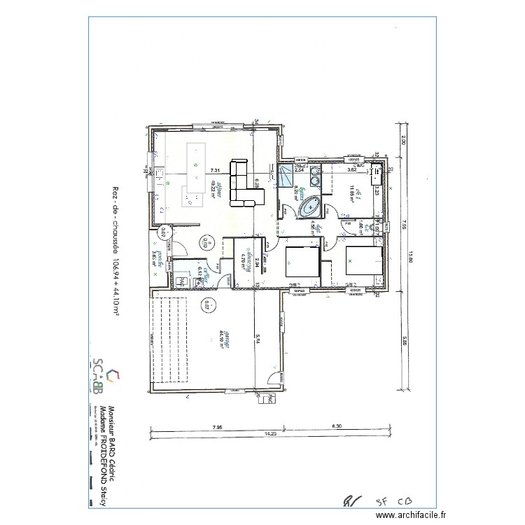 Maison v1 avec élec. Plan de 0 pièce et 0 m2